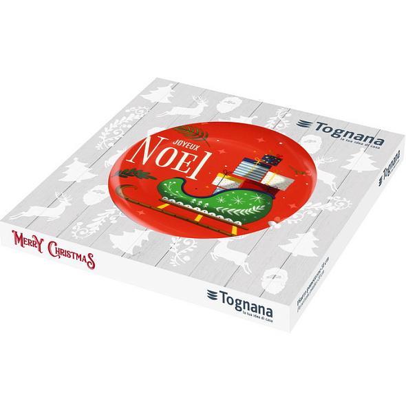 Блюдо для торта Natale Toys 31 см, красное