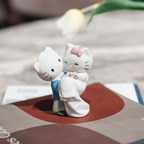 Статуэтка "День свадьбы с Hello Kitty" 11х10х7 см