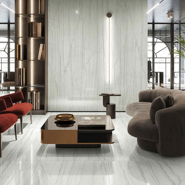 Керамогранит Italon Charme Advance 120х278 Lux, Platinum White, 6 мм