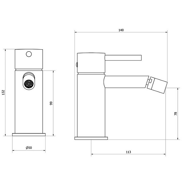 Смеситель для биде iB Rubinetti Industria ID220CC_11, хром