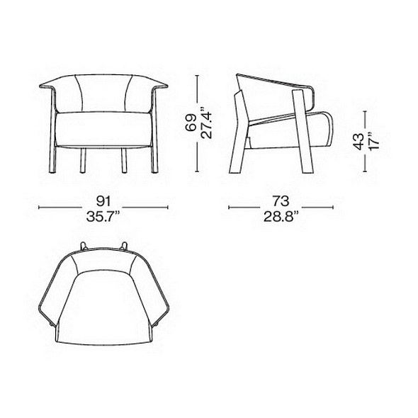 Кресло Cassina Back-Wing