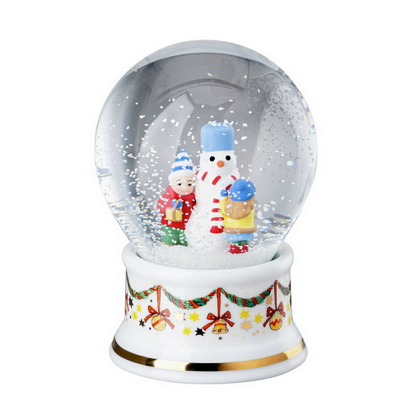 Снежный шар "Снеговик" Christmas lights 12 см
