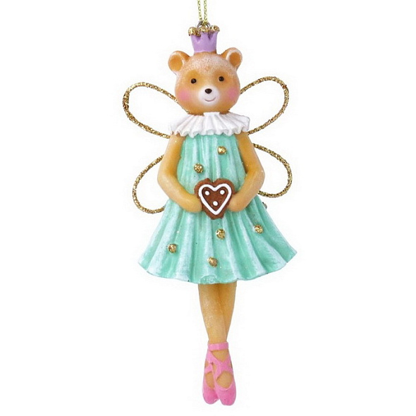 Елочная игрушка "Медведь-балерина" 10 см