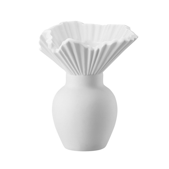 Ваза Falda 10 см, белая