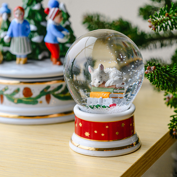 Снежный шар "Щенок" 12 см