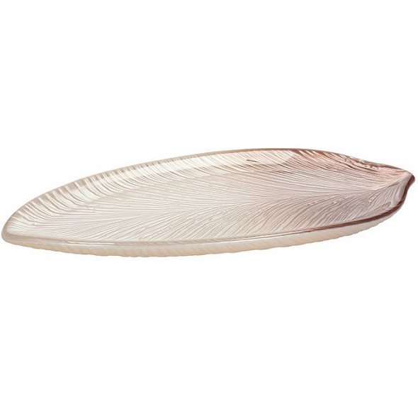 Блюдо сервировочное Galassia Leaf 30 см, розовое