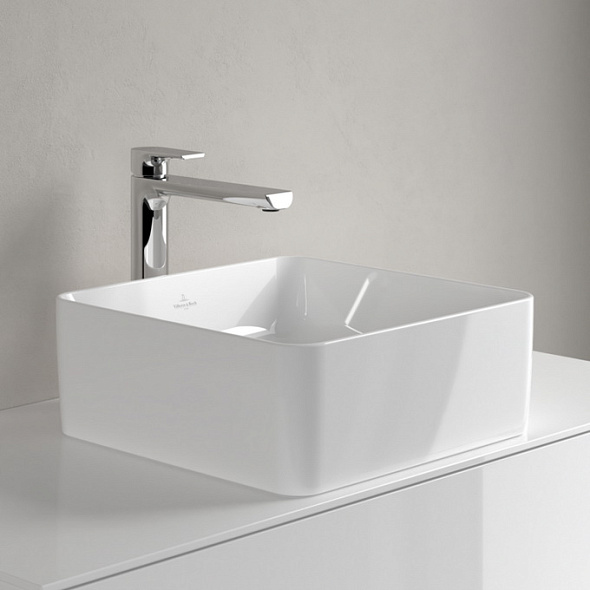 Раковина накладная Villeroy & Boch Collaro 38х38, CeramicPlus, 4A2138R1, из TitanCeram