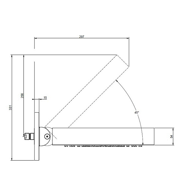 Лейка для душа Gessi Origini 66150.031, хром