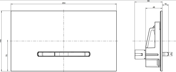 Панель смыва Villeroy & Boch ViConnect 922169AN, черный матовый