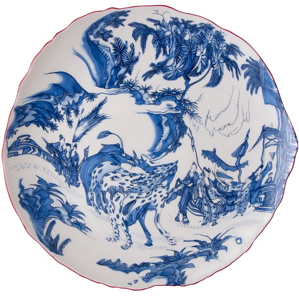 Тарелка столовая "Синий шинуазри" Classics on Acid 28 см