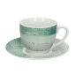 Чашка для капучино с блюдцем Moon Malachite 330 мл