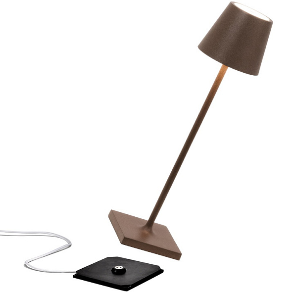 Лампа настольная Zafferano Poldina Pro Micro 27,5 см, коричневая