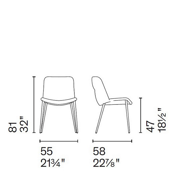 Стул Calligaris Onda CS2239, Taupe