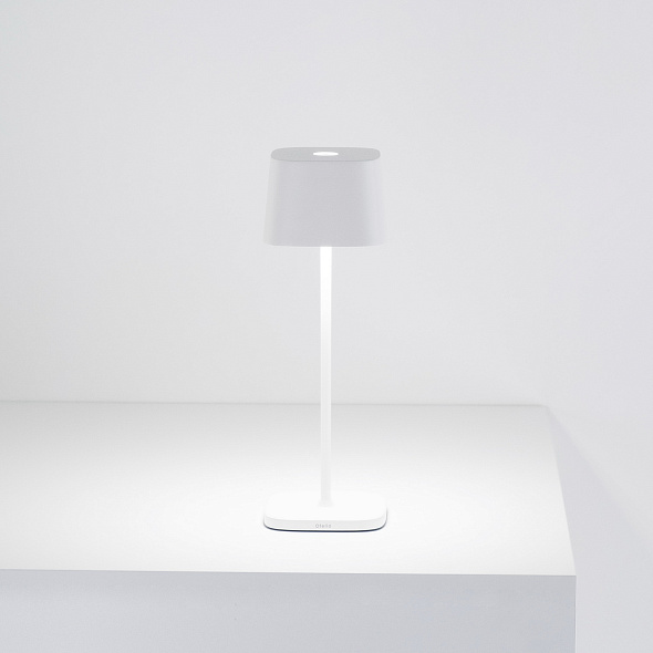 Лампа настольная Zafferano Ofelia Pro 29 см, белая