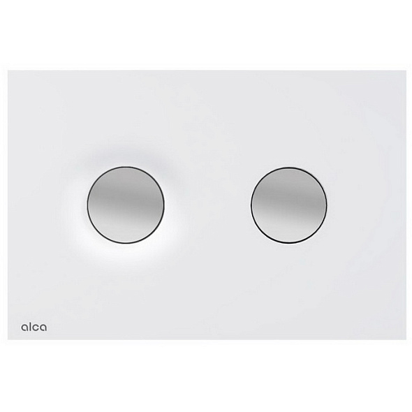 Панель смыва Alca Dot.Dot. M1976-1, белый матовый / хром матовый