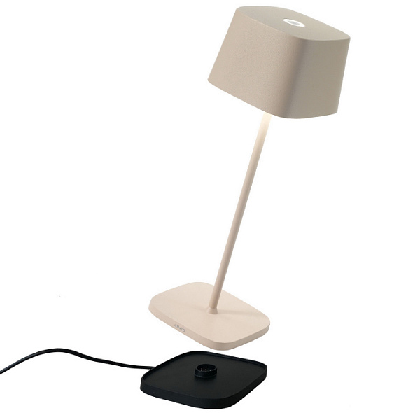 Лампа настольная Zafferano Ofelia Pro 29 см, песочная