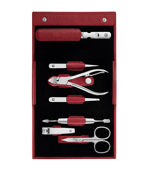 Набор маникюрный Inox Zwilling Beauty, 7 предметов, цвет красный