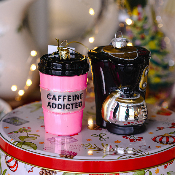 Елочная игрушка "Кофемашина" 10 см