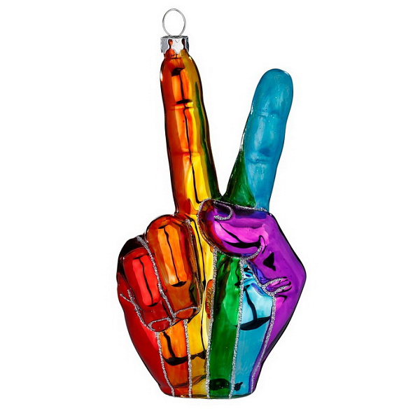 Елочная игрушка "Знак победы" 14,5 cм