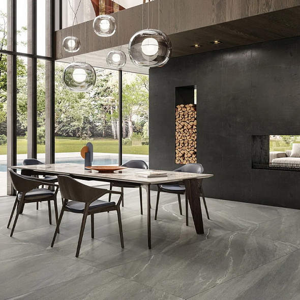 Керамогранит Italon Metropolis 60х120 Naturale, Graphite Dark, 10 мм