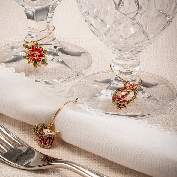 Набор колец для бокалов Xmas Luxury, 6 шт