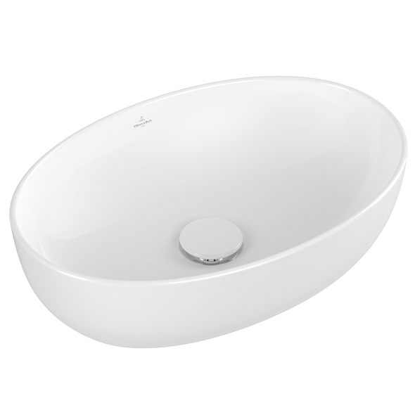 Раковина накладная Villeroy & Boch Artis 48х33, CeramicPlus, 438848R1, из TitanCeram, белая