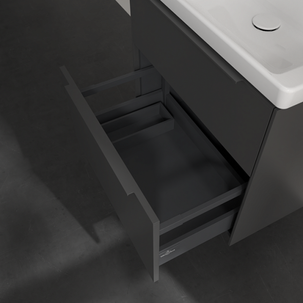 Тумба с раковиной Villeroy & Boch Subway 3.0 65х47, графит
