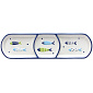 Менажница Relief Aquatic 28,5х8х2,5 см, 3 сектора