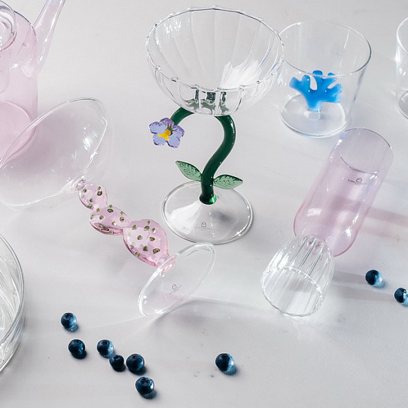 Бокал для шампанского/десерта "Лиловый цветок" Botanica 280 мл