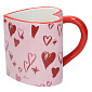 Кружка "Сердце" 460 мл, розовая