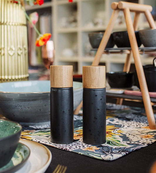 Набор мельниц для специй Bitz 17 см, черный