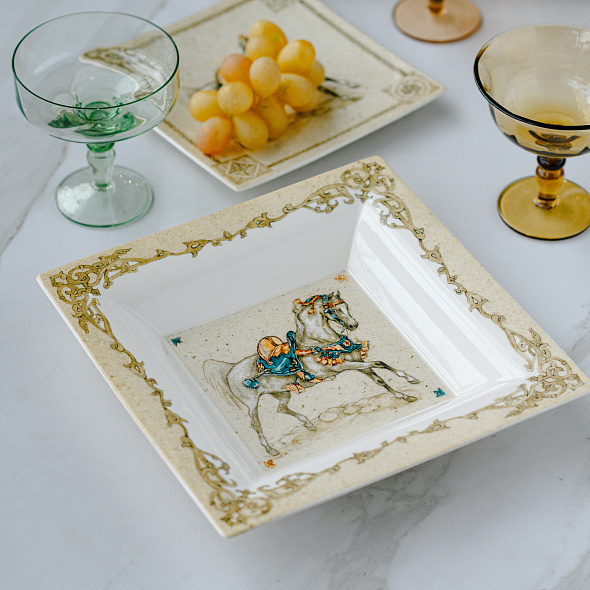 Блюдце квадратное Chevaux du vent 22х22 см