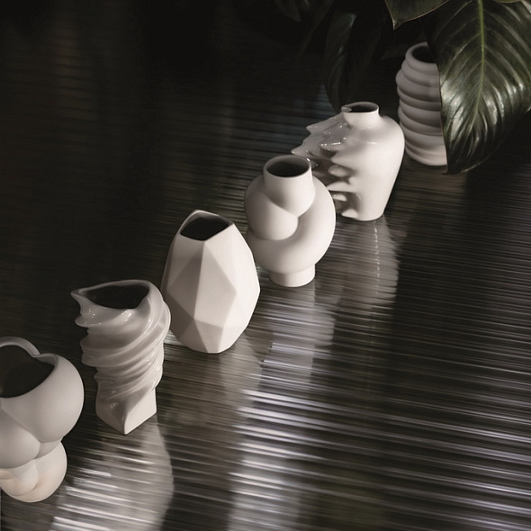 Ваза Node 14 см, цвет белый матовый