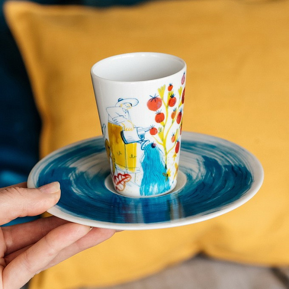 Чашка кофейная с блюдцем by Cátia Vidinhas e Filipa Leal 102 мл