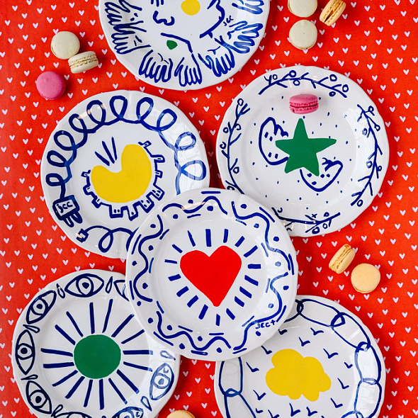 Набор тарелок салатных Archipel Sentimental 23,2 см, 6 шт в ассортименте