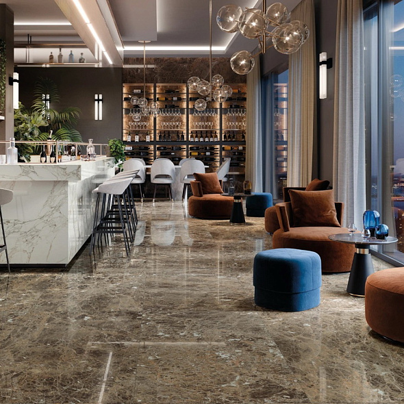 Керамогранит Italon Charme Deluxe 80х160 Naturale, Emperator Dark, 9 мм