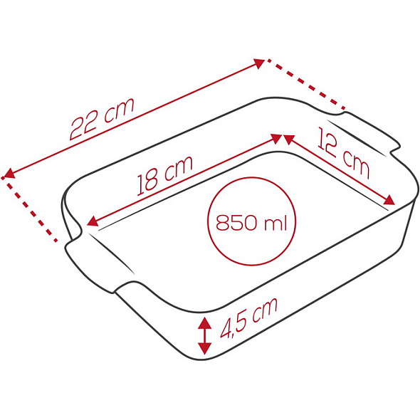 Форма для запекания прямоугольная Appolia 12х22 см, цвет шалфей