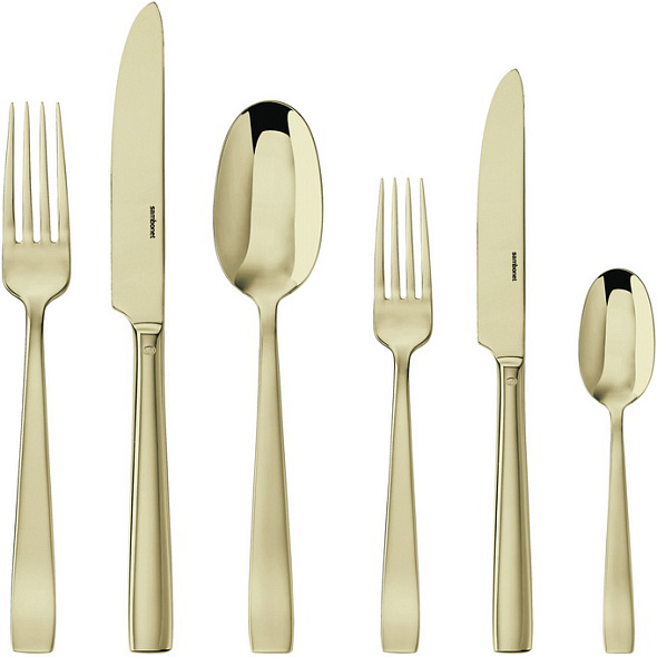 Набор столовых приборов Flat Champagne, 36 предметов