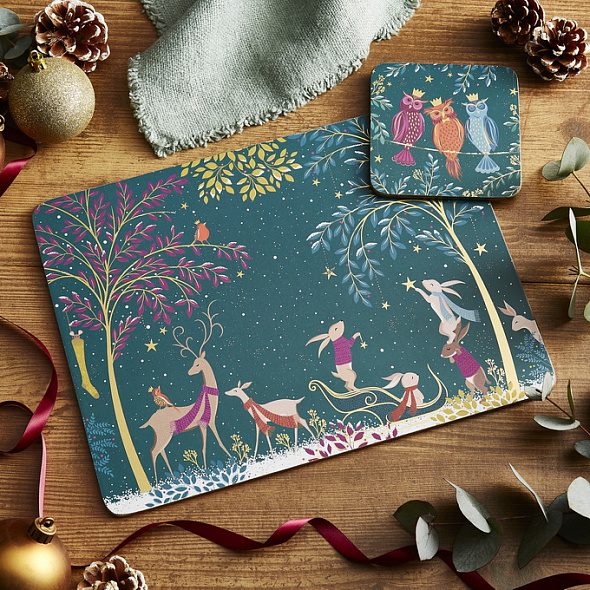 Набор подставок под тарелку Woodland Tales 30,5х23 см, 4 шт