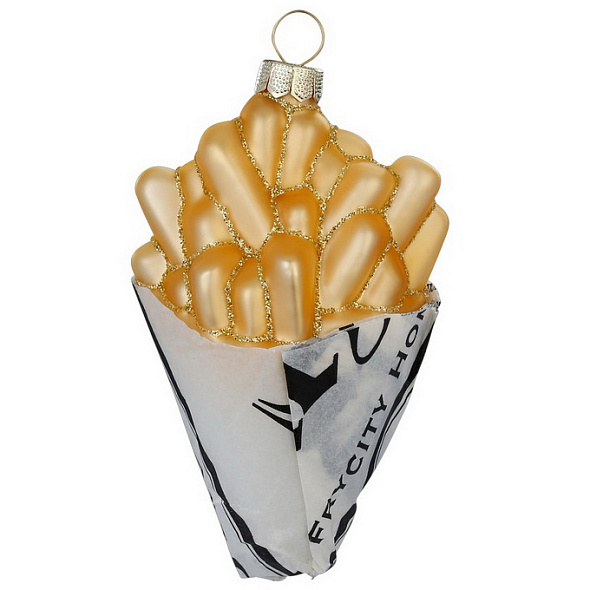 Елочная игрушка "Картофель фри" 10 см