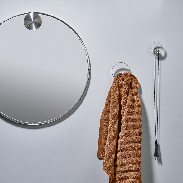 Полотенцедержатель круглый Zone Hoooked on rings 331812, 7,6 см, хром