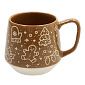 Чашка для завтрака Snowy Xmas 510 мл, коричневая