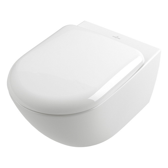 Унитаз Villeroy & Boch Antao 56х37, CeramicPlus, TwistFlush, с сиденьем, белый
