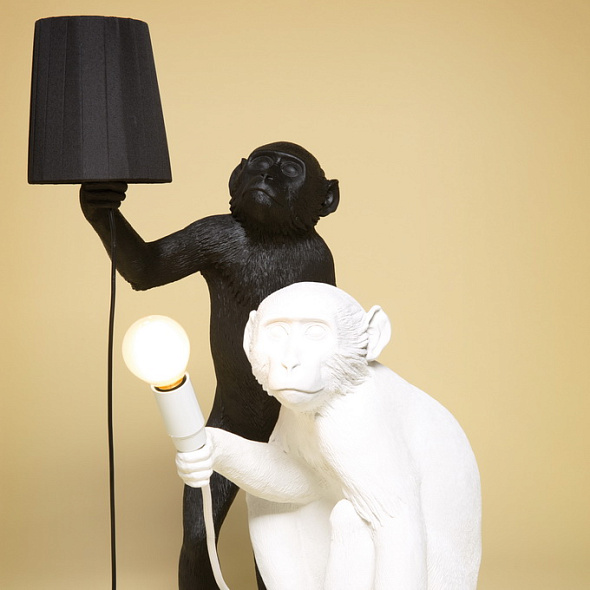 Лампа настольная Monkey Lamp Standing Outdoor 54 см, черная
