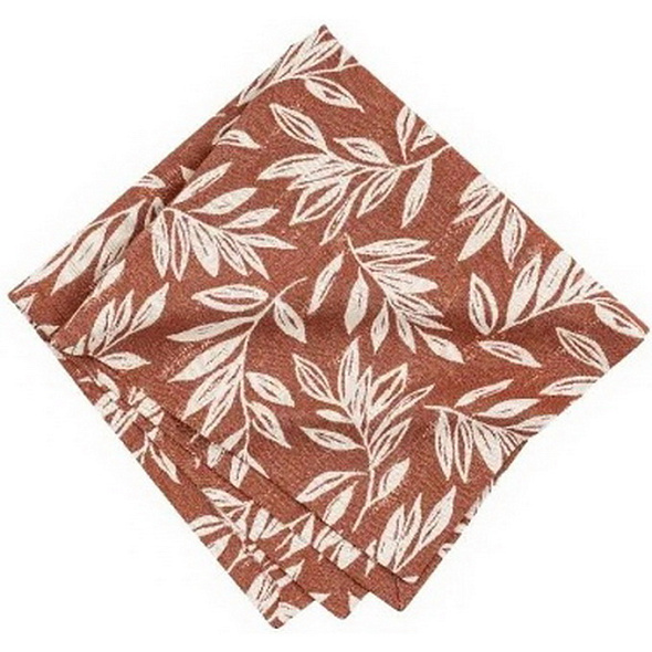 Скатерть-дорожка Leaves 50х140 см, цвет кирпич