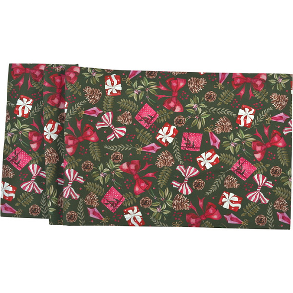 Скатерть-дорожка Sander Xmas Beauty 50х140 см, зеленая
