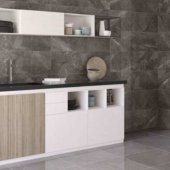 Керамическая плитка Prissmacer Ess.Pulpis 60,8х60,8, Gris, 9,5 мм