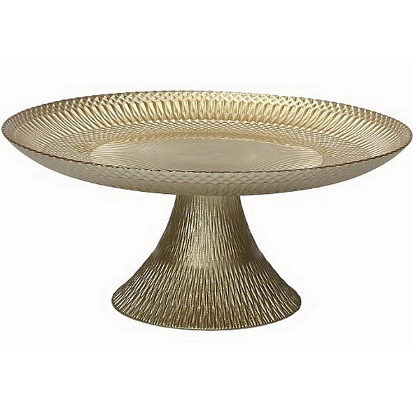 Блюдо на ножке Natale Lust 21 см, цвет золото