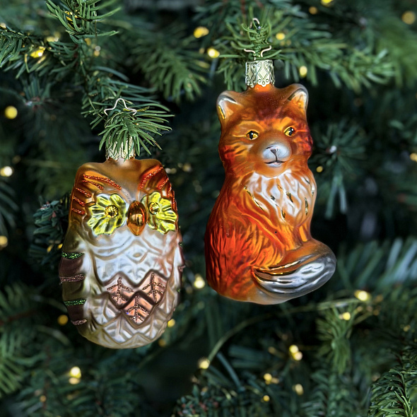 Елочная игрушка "Бриллиантовая сова" 8,5 см