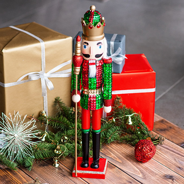 Фигурка "Щелкунчик в жакете с пайетками" 62 см